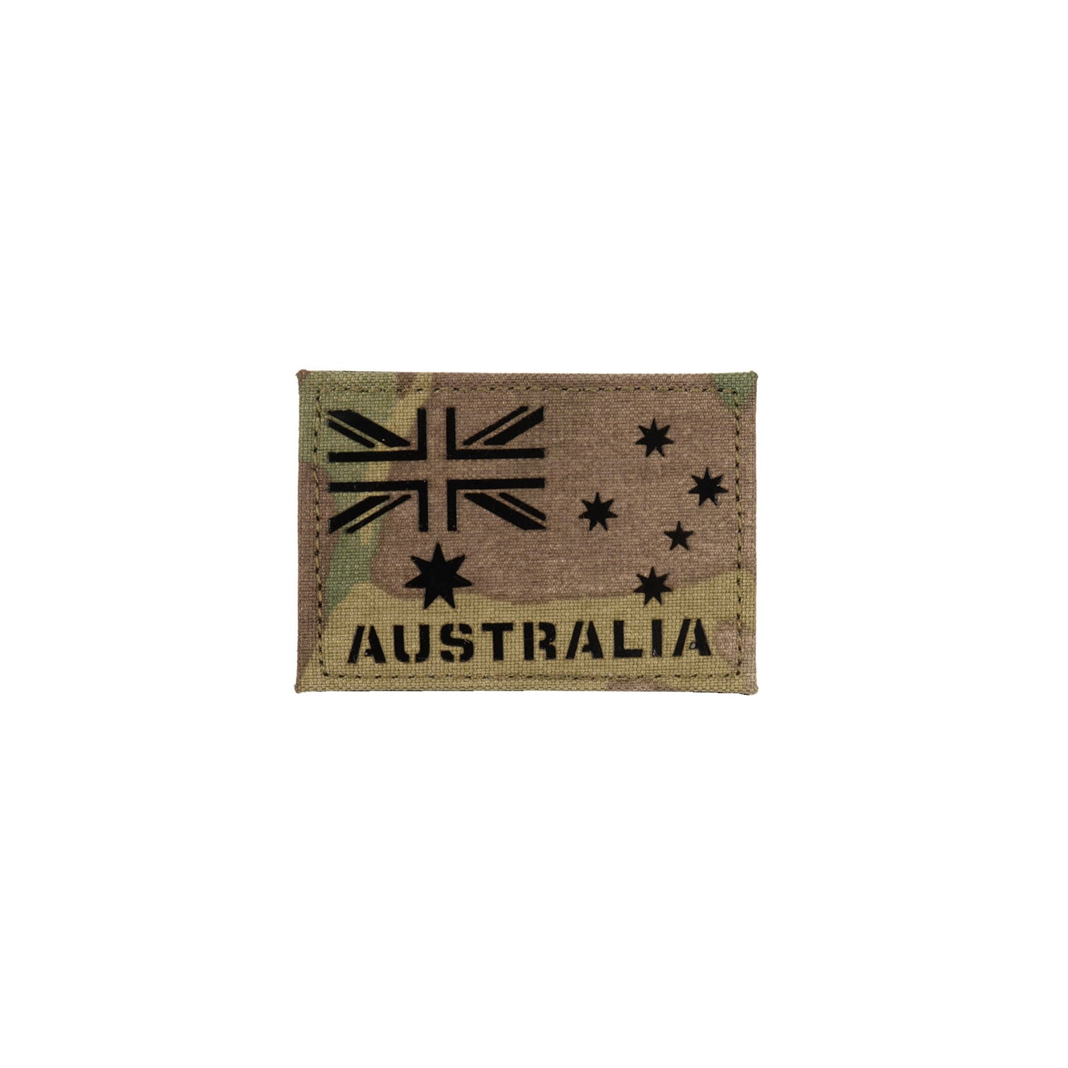 Australian Flag IR Laser Cut Patch with Text - Small - Platatac