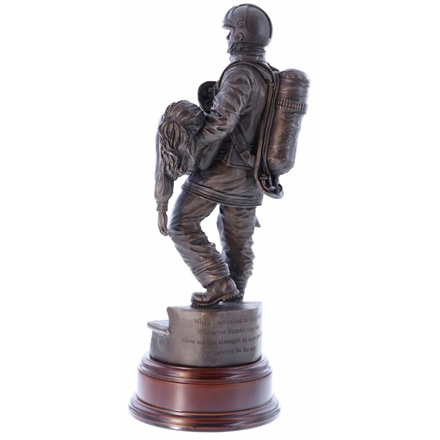 Ballantynes British Fire and Rescue Service, Modern Saved Firefighter, Bronze Statue - Platatac