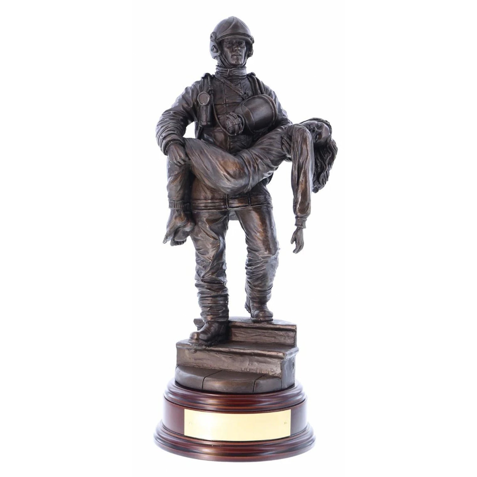 Ballantynes British Fire and Rescue Service, Modern Saved Firefighter, Bronze Statue - Platatac