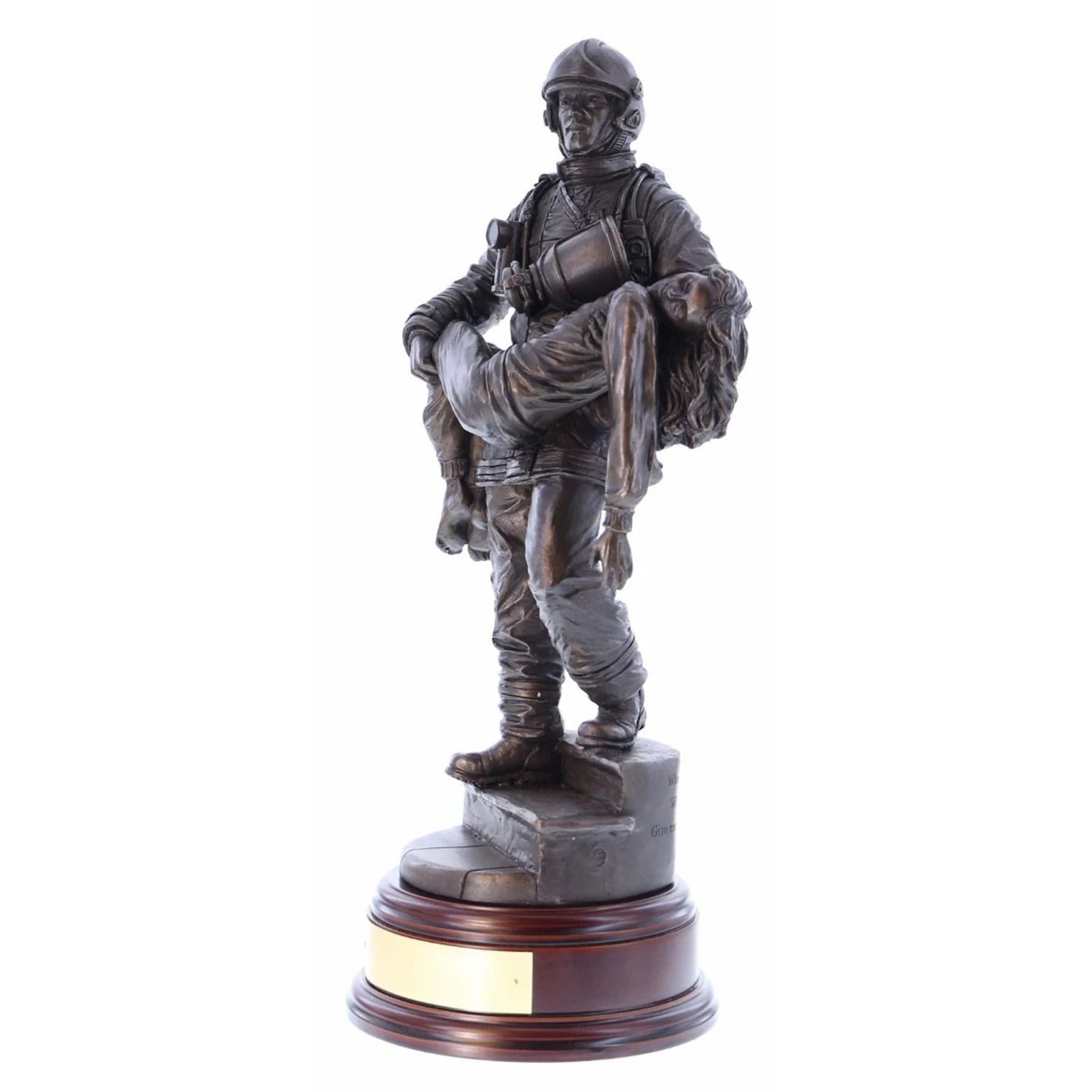 Ballantynes British Fire and Rescue Service, Modern Saved Firefighter, Bronze Statue - Platatac