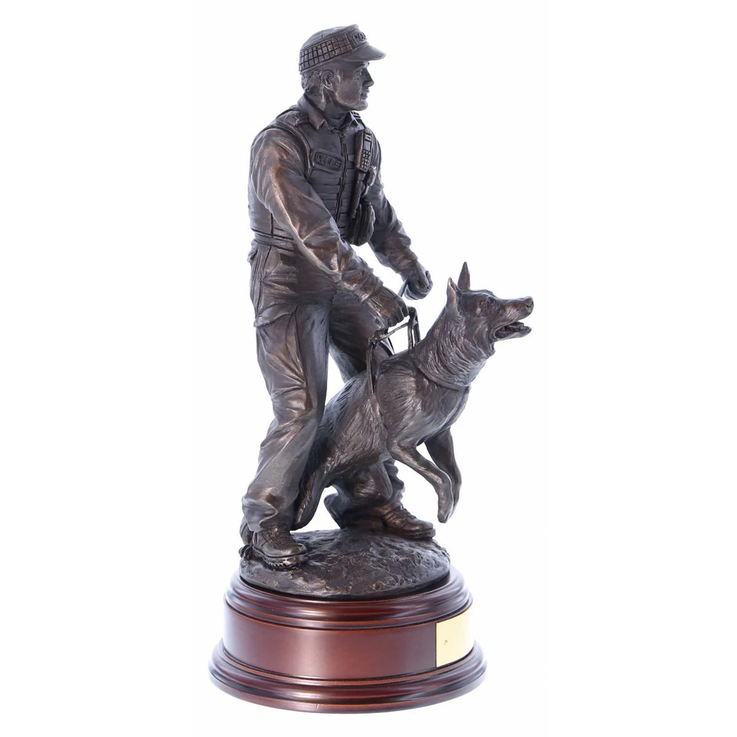 Ballantynes K9 Police Officer with Police Dog, Bronze Statue - Platatac
