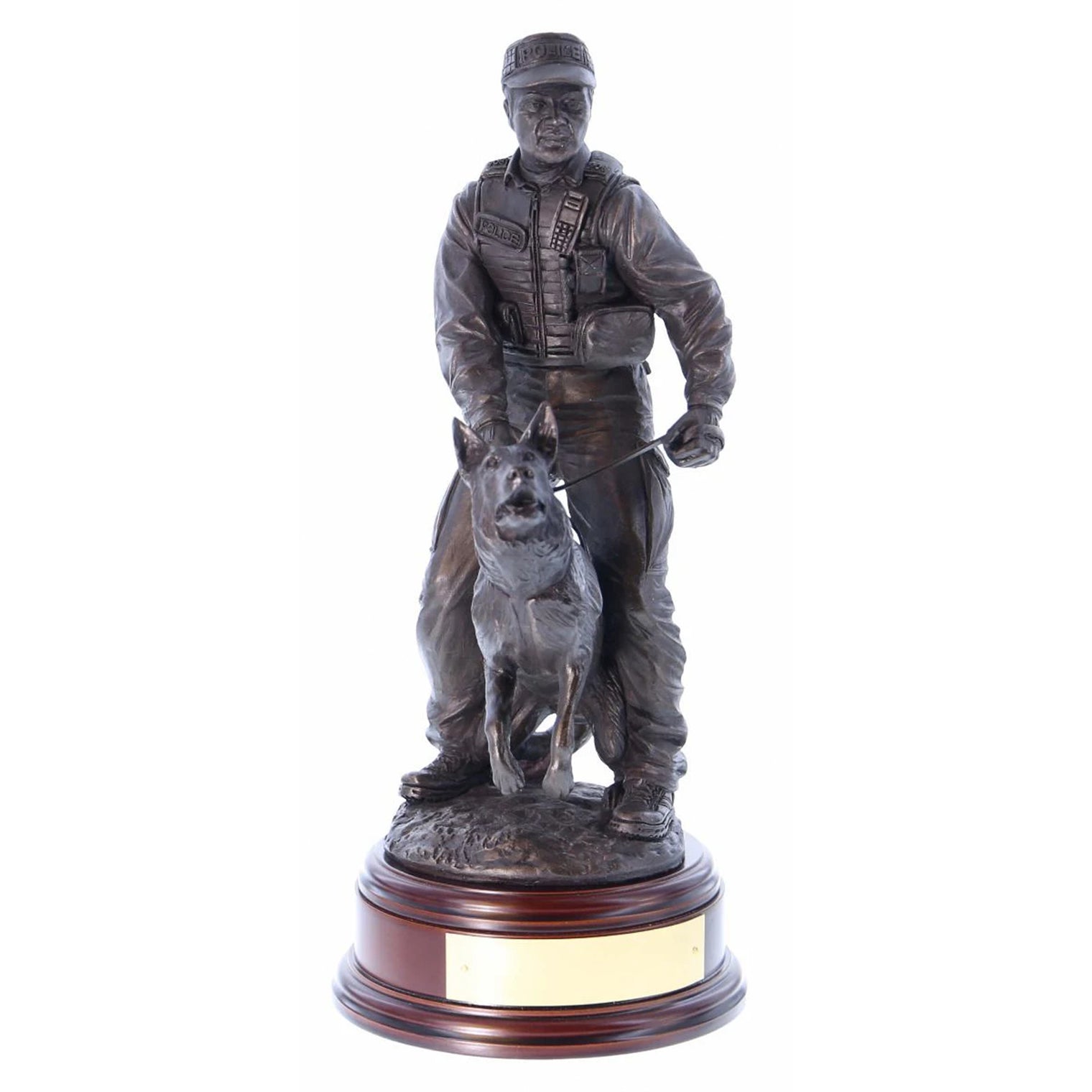 Ballantynes K9 Police Officer with Police Dog, Bronze Statue - Platatac