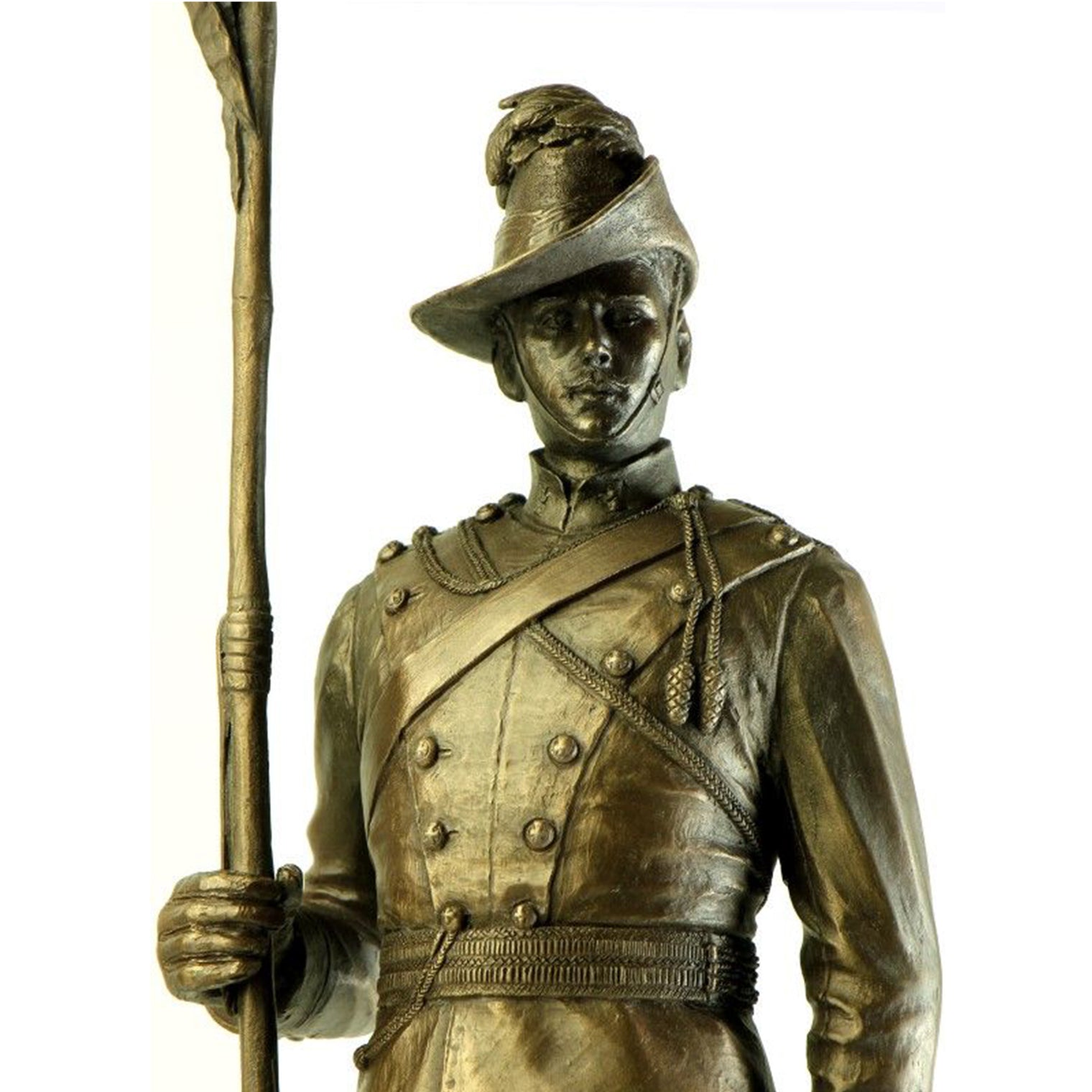 Naked Army "NSW Lancer 1901" Cold - Cast Bronze Figurine - Platatac