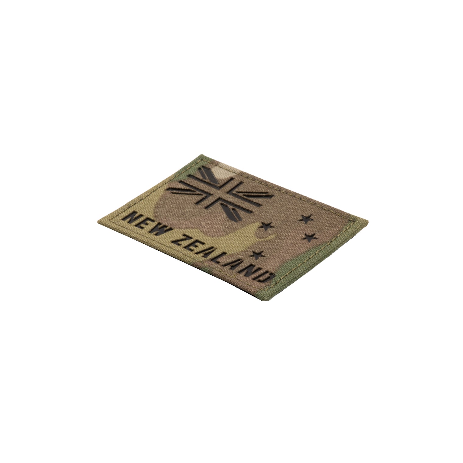 New Zealand IR Laser Cut Patch With Text - Small Multicam