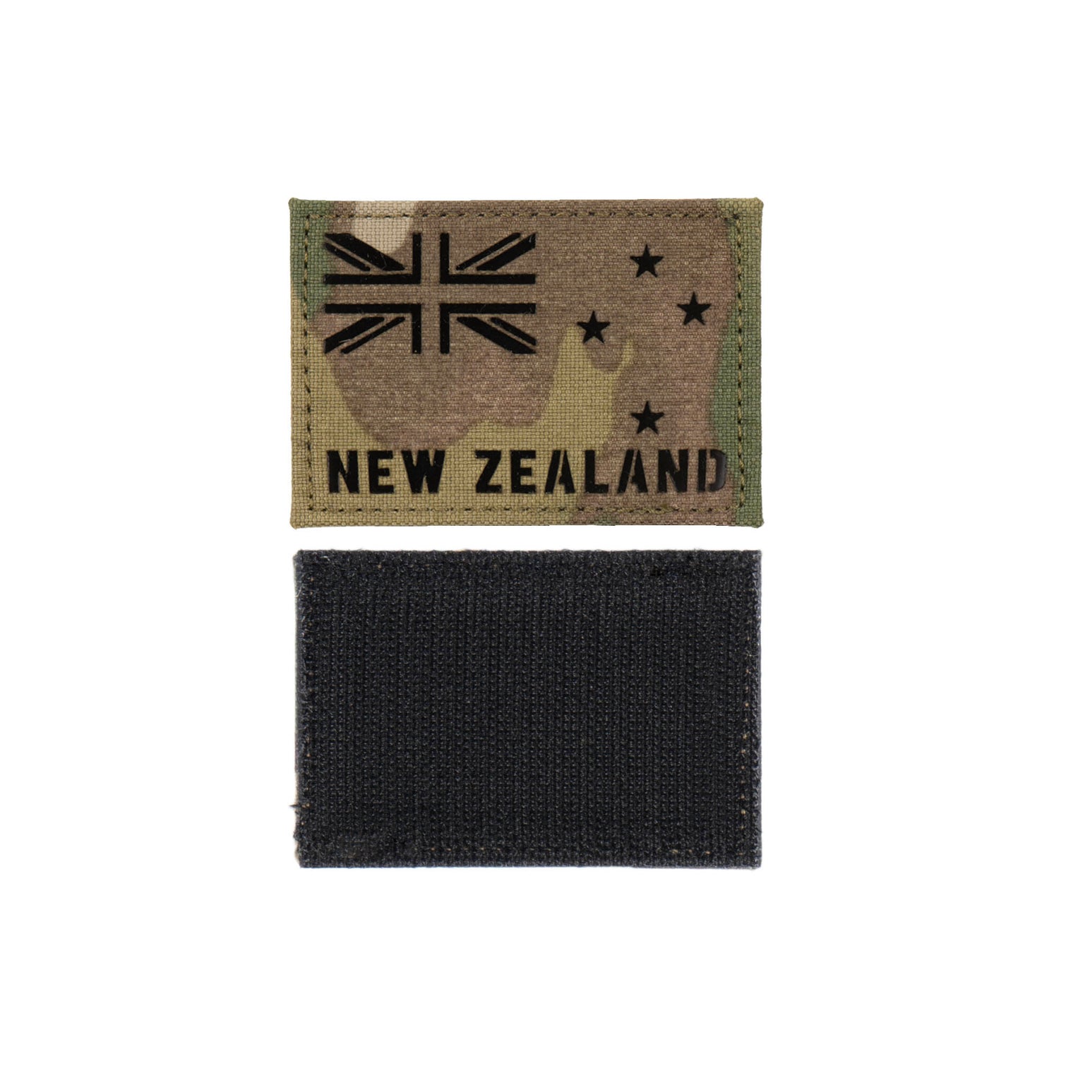 New Zealand IR Laser Cut Patch With Text - Small Multicam