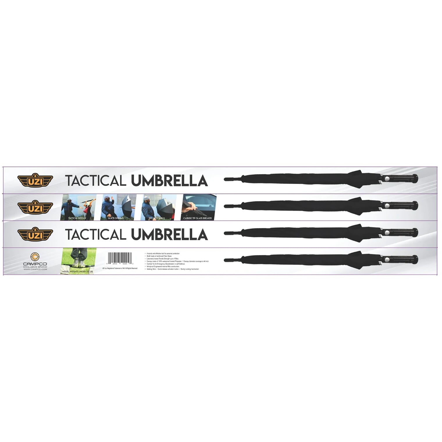 UZI Tactical Umbrella Black