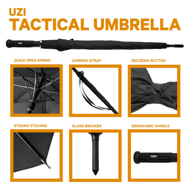 UZI Tactical Umbrella Black