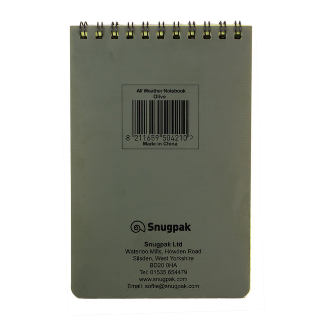 Platatac All Weather Lined & Grid Notebook Olive - Platatac