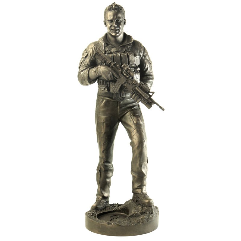 Naked Army/Cams Cause 'BAIRD VC MG' Cold - Cast Bronze Figurine - Platatac
