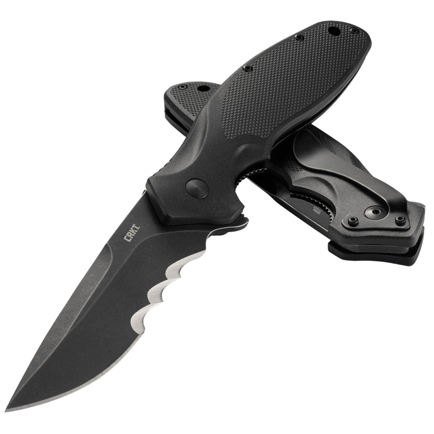 CRKT SHENANIGAN™ BLACK WITH VEFF SERRATIONS™