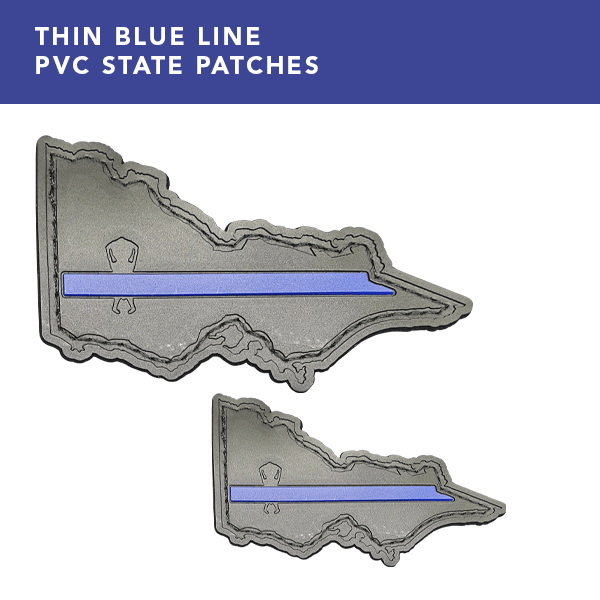 PLATATAC Thin Blue Line PVC Patch - Vic Map - Platatac