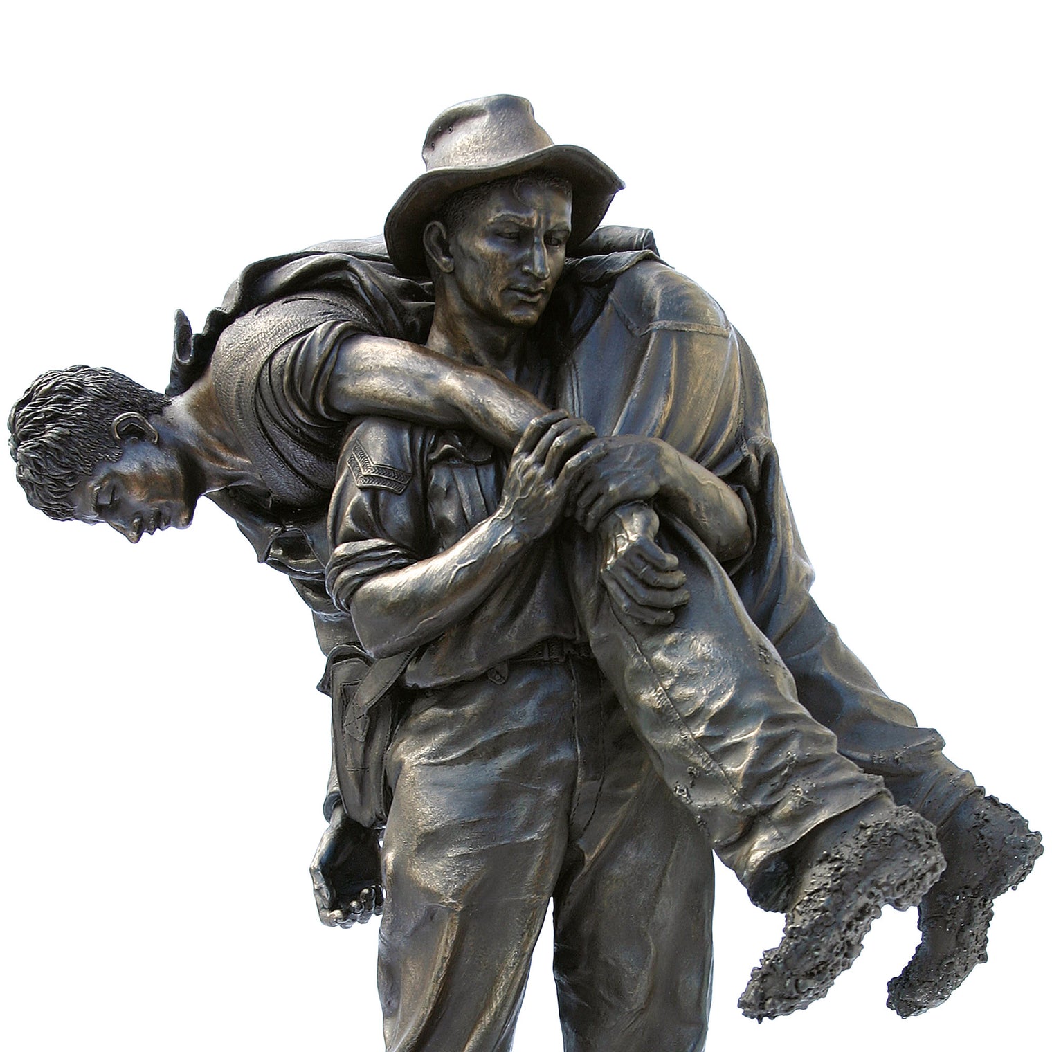 Naked Army Leslie "Bull" Allen, 1943 – Cold - Cast Bronze Figurine - Platatac