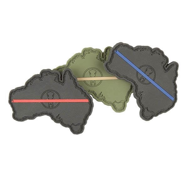 Australian MapThin RED Line (PVC)