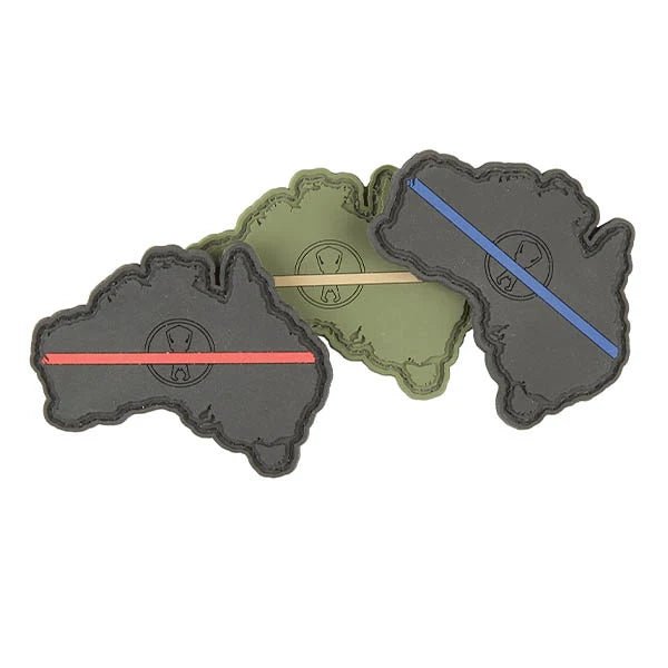 Australian MapThin KHAKI Line (PVC) - Platatac