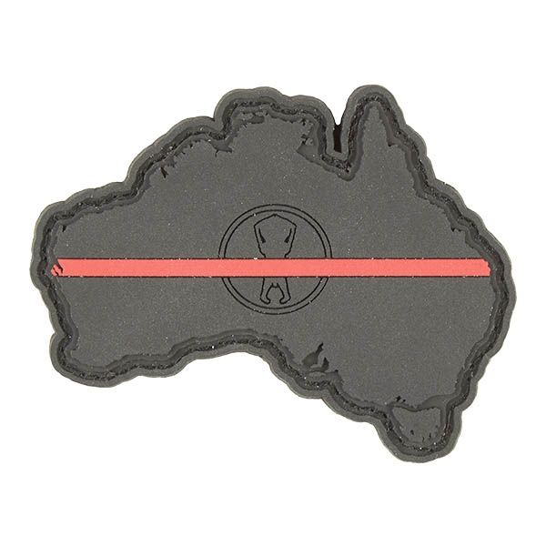 Australian MapThin RED Line (PVC)