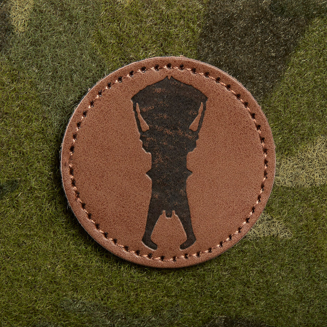 PLATATAC Round Skull Leather Patch - Platatac