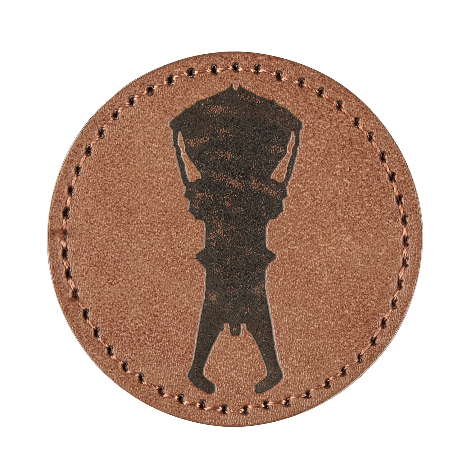 PLATATAC Round Skull Leather Patch - Platatac