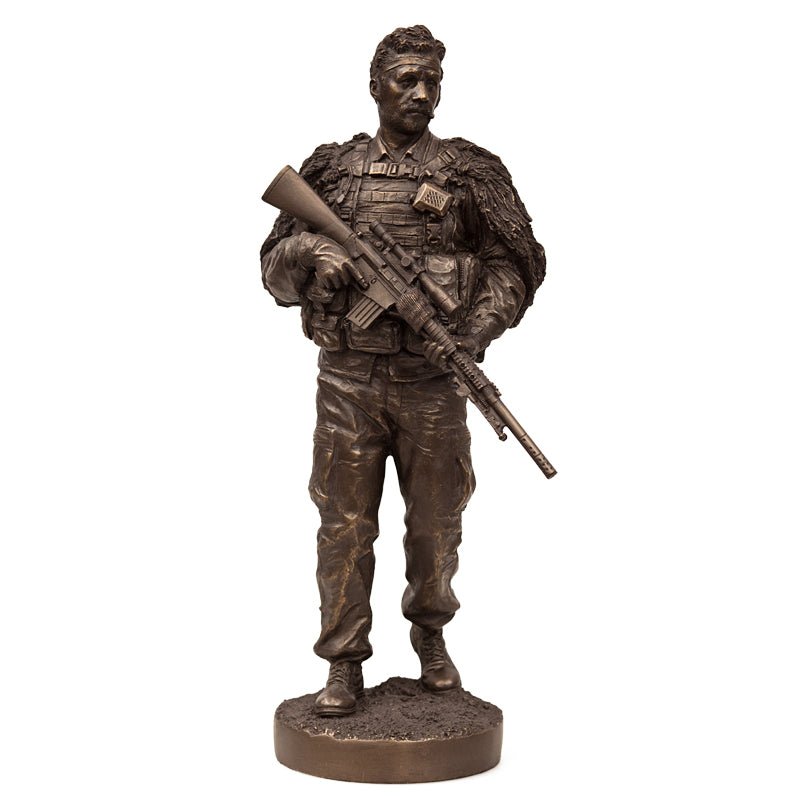 Naked Army Australian Army "Sniper" Cold - Cast Bronze Figurine - Platatac