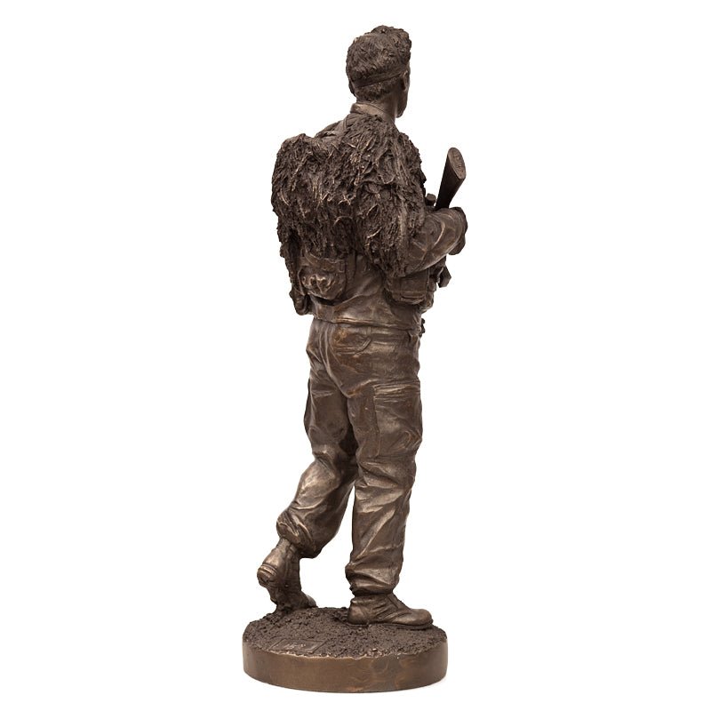 Naked Army Australian Army "Sniper" Cold - Cast Bronze Figurine - Platatac