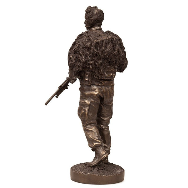 Naked Army Australian Army "Sniper" Cold - Cast Bronze Figurine - Platatac