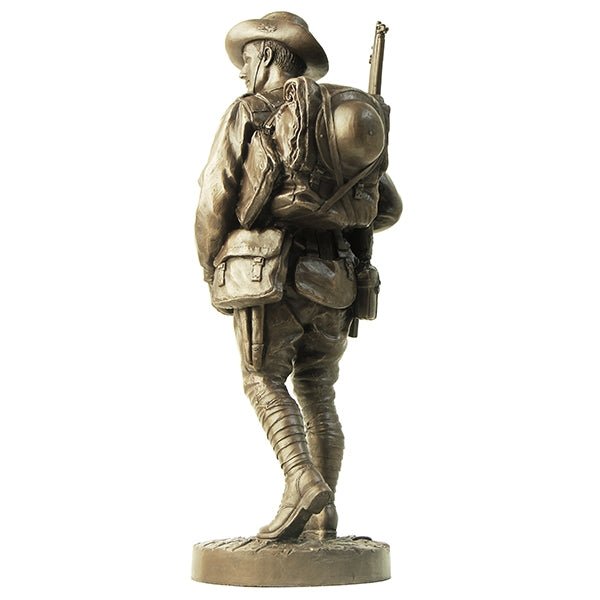 Naked Army "Soldier On" AIF 1918 - WW1 Cold - Cast Bronze Figurine - Platatac