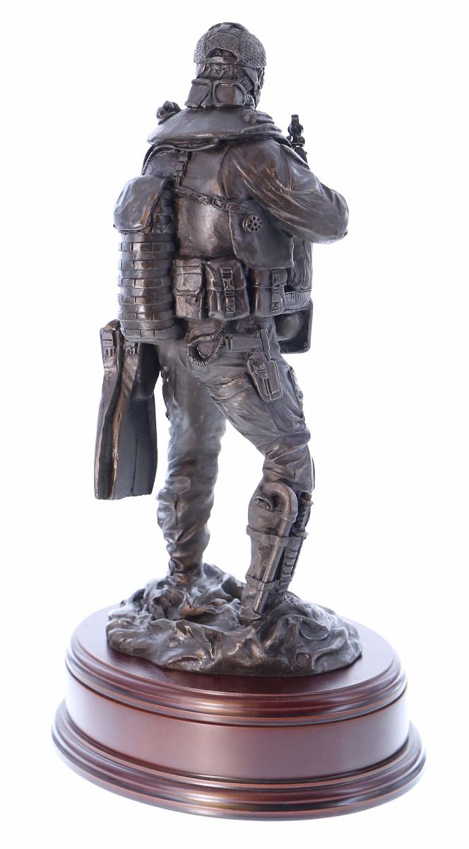 Ballantynes Special Forces Standing Combat Swimmer, Bronze Statue