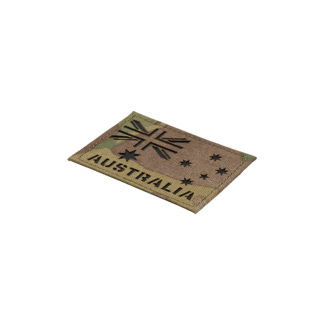Australian Flag IR Laser Cut Patch with Text - Small - Platatac
