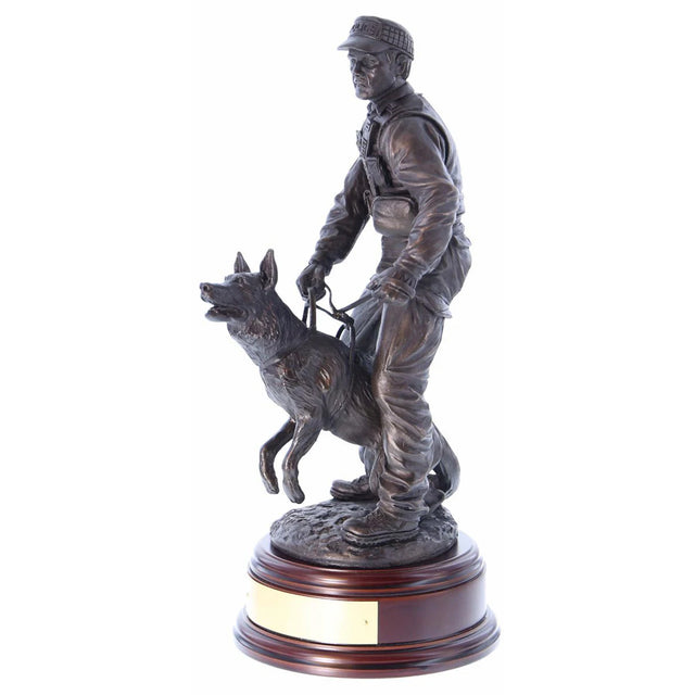 Ballantynes K9 Police Officer with Police Dog, Bronze Statue