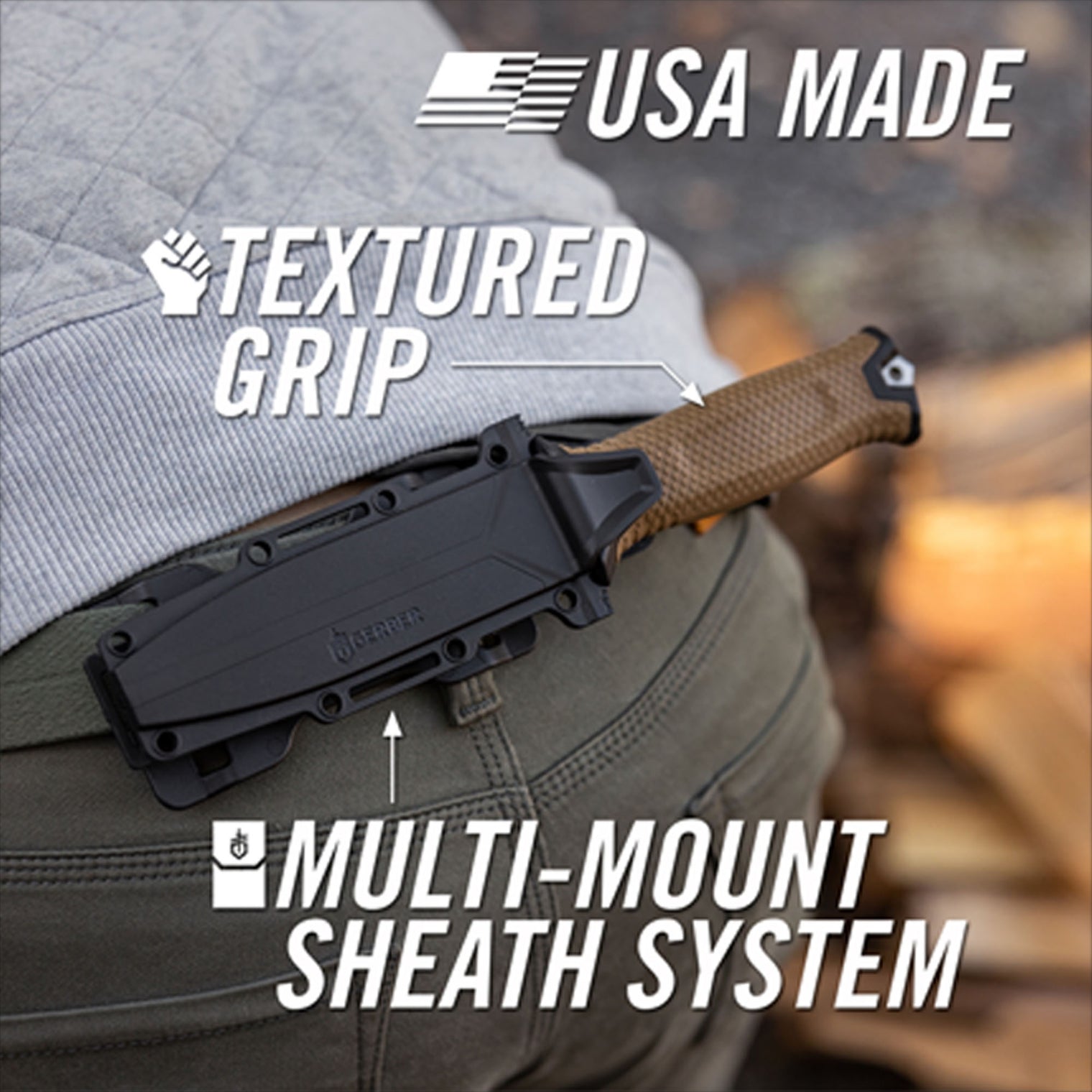 Gerber Strongarm Magnacut FE, Fixed Blade Knife + Sheath - Platatac