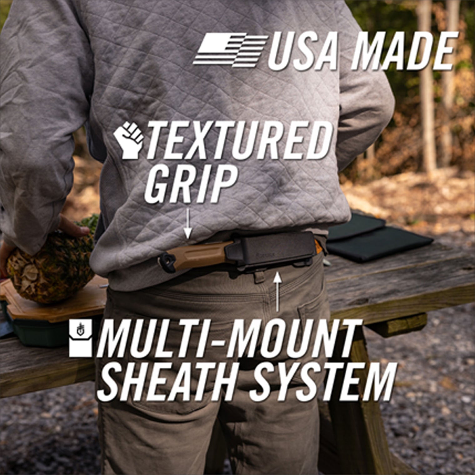 Gerber Strongarm Camp Magnacut FE, Fixed Blade Knife + Sheath - Platatac