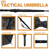 UZI Tactical Umbrella Black - Platatac
