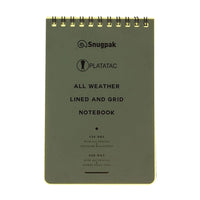 Platatac All Weather Lined & Grid Notebook Olive - Platatac