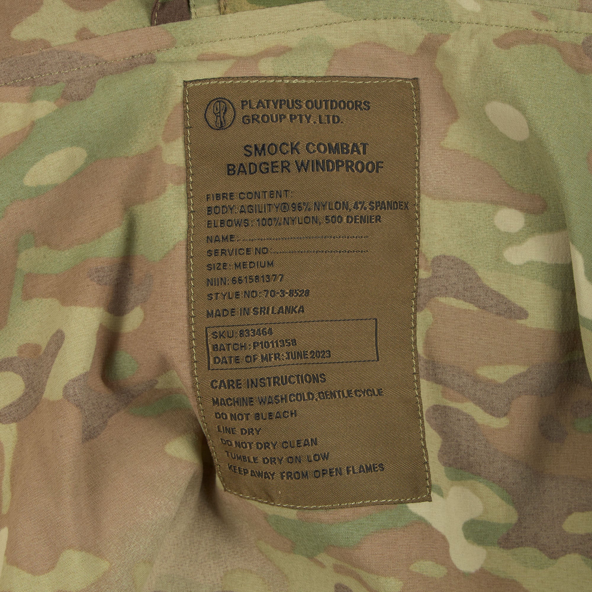 Platatac Badger Windproof Field Smock - Platatac