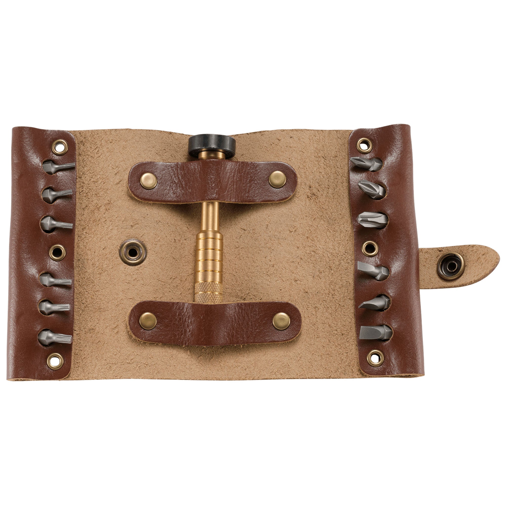 【カワグチジン着用】ROLD SKOV BIT TWO POCKET CRKT Hex Bit Driver Tool Roll - Platatac
