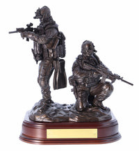 Ballantynes Special Forces Combat Swimmer Pair, Bronze Statue