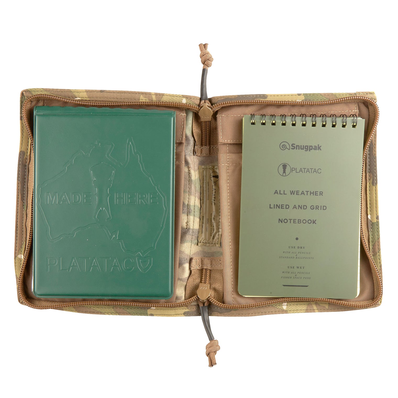 Platatac Brit Zip Side Opening Note Book Cover - Platatac