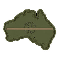 Australian MapThin KHAKI Line (PVC)