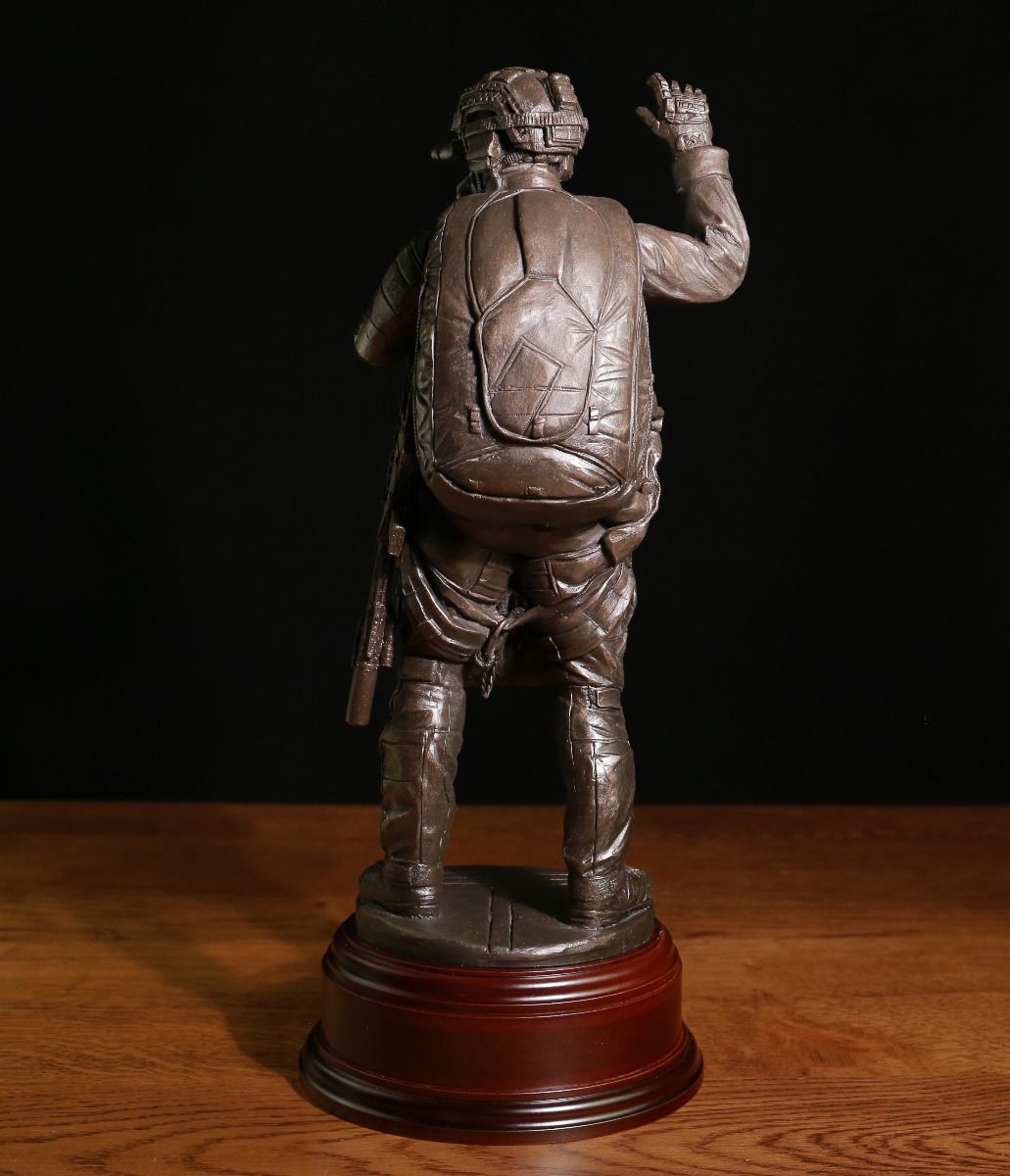 Ballantynes Special Forces HALO Military Freefall Parachutist 2023, Bronze Statue - Platatac