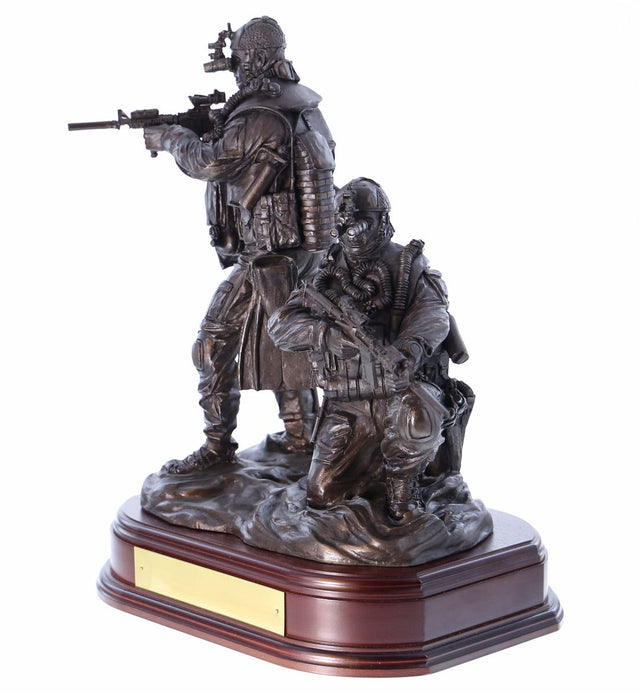Ballantynes Special Forces Combat Swimmer Pair, Bronze Statue