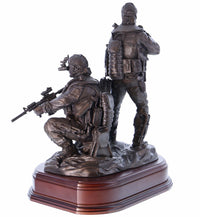 Ballantynes Special Forces Combat Swimmer Pair, Bronze Statue