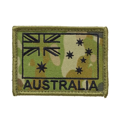 Platatac Australian Flag Black on AMCU / SCU Patch
