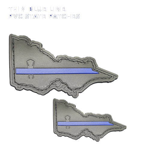 PLATATAC Thin Blue Line PVC Patch - Vic Map