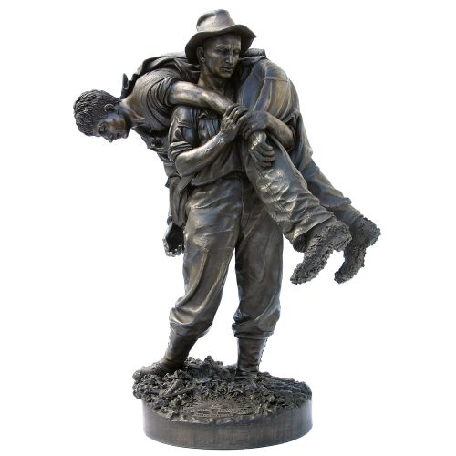 Naked Army Leslie "Bull" Allen, 1943 – Cold-Cast Bronze Figurine