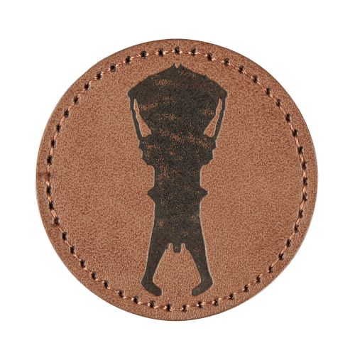 PLATATAC Round Skull Leather Patch