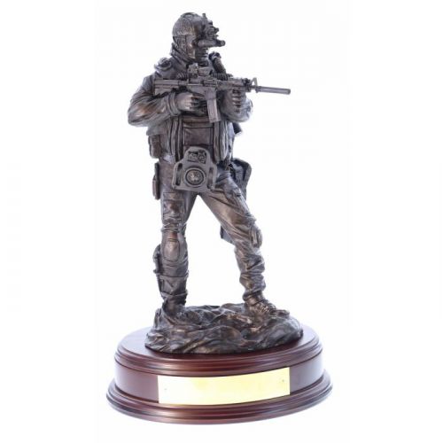 Ballantynes Special Forces Standing Combat Swimmer, Bronze Statue